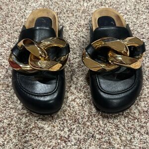 Leather and gold buckle, JW Anderson mules